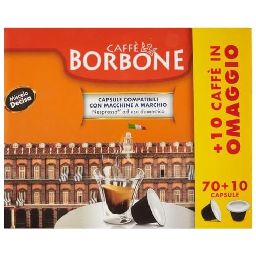 Caffe Borbone Rebneradecisapromo Capsule Caffe Compatibile Nespresso Decisa 70+10Pz Capsule-Cialde Caffe'