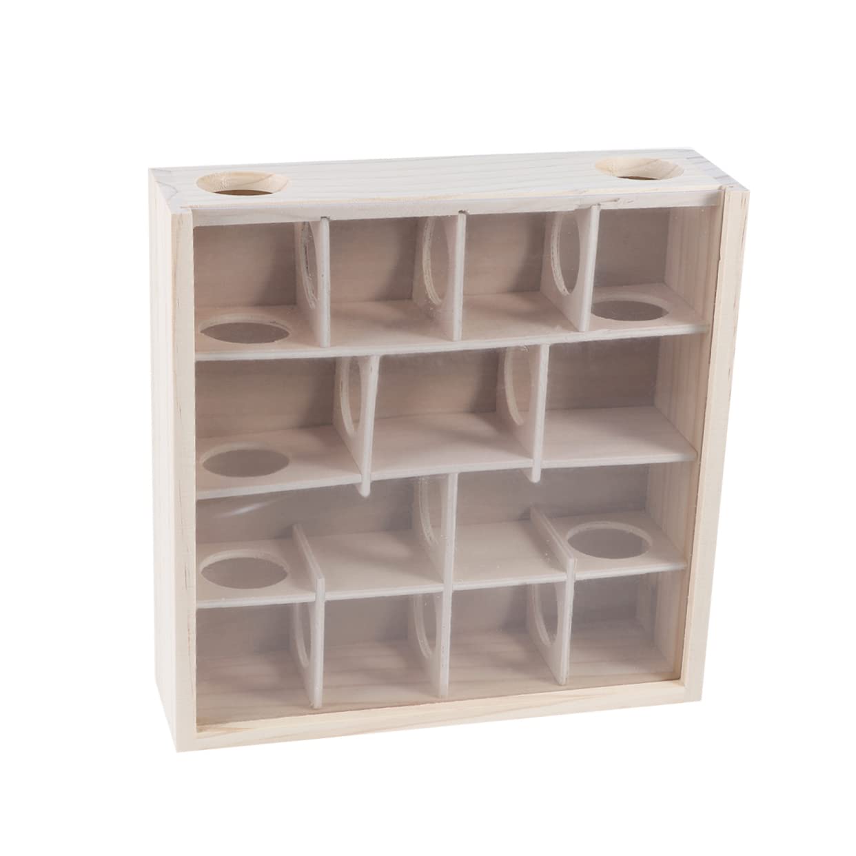 Toyvian Holzlabyrinth Mit Glasabdeckung Für Kleine Haustiere Aktivitätsspielzeug Aus Natürlichem Holzmaterial Für Hamster Kleinnager Maus Labyrinthtunnel Für Kleine Tiere