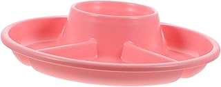 VICASKY Divided Portion Control Plate for Diet Food Serving Pink Compartment Tray for Breakfast and Lunch Safe Ration Plate for Adults Storage Tray for Healthy Eating