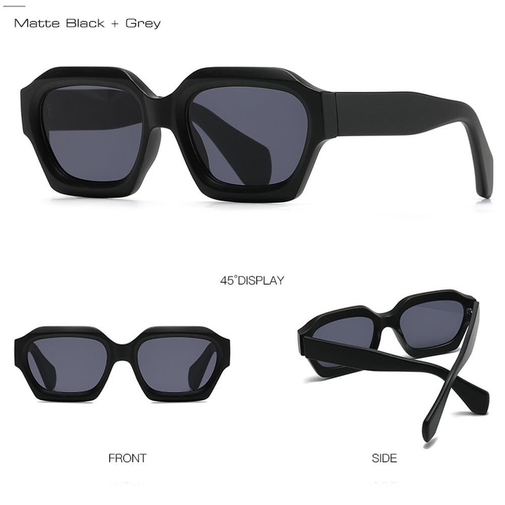 Kwadratowe męskie modne okulary przeciwsłoneczne Gradientowe okulary przeciwsłoneczne UV400 Retro wielokątne damskie pomarańczowe okulary przeciwsłoneczne