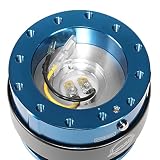 NRG Innovations NRG-SRK-200BL, TI Full T-6061, aluminiowa, 6-śrubowa naba, Gen 2.0, zestaw urządzeń do szybkiego ściągania kierownicy, niebieski