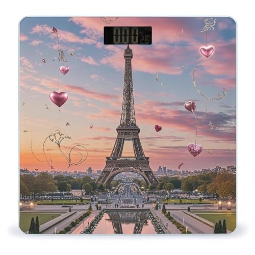 Báscula Digital de Baño con Pantalla LED y Vidrio Templado miniatura 1