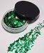 Vegan Biodegradable Chunky Glitter // Karizma Beauty Green Bio Glitter Eco Glitter Face Glitter Festival Chunky 8g