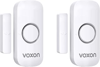 VOXON Door Window Alarms for Kids Safety & Home Security - 100dB Magnetic Sensor, Pool Gate Alert, Easy DIY Pack of 2