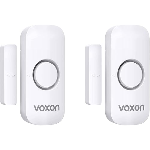 VOXON Window Alarm Door Alarms for Kids Safety Wireless Door Alarm for Home Security Personal Security Window Alarms Sensor Burglar Door Alarm for Pool, Cars, Sheds, Caravans DIY Kit Pack of 2