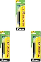 Vista 4 de PILOT Precise V5 RT - Recambio de tinta líquida para bolígrafos retráctiles, punta extrafina (0.5 mm), tinta color rojo, paquete de 2