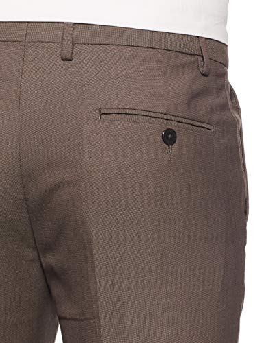 Image of Men Grey Textured Formal Trousers