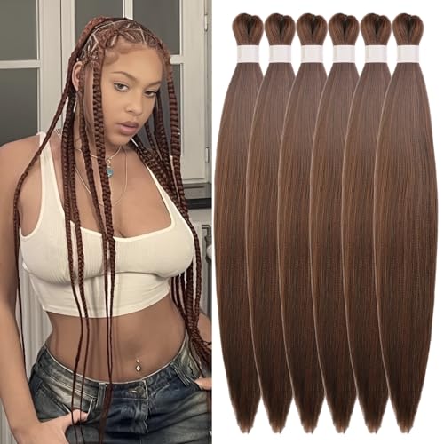 Fawn Brown Pre stretched Braiding Hair Synthetic Ez Braid Hair Extensions