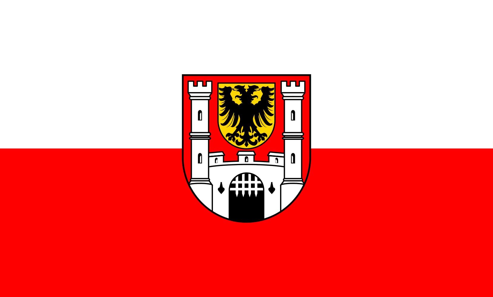 Drapeau paysage Weißenburg i.Bay. anti-enroulement pour mât extérieur longue durée