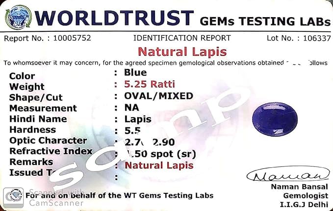 Lapislázuli azul de 20.25 ratti para reparar joyas antiguas 4