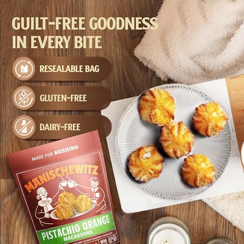 Manischewitz Pistachio Orange, 10oz | Coconut Macaroons | Resealable Bag | Dairy Free | Gluten Free Coconut Cookie | Kosher for Passover - Thumbnail 4