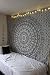 Popular Handicrafts Black and White Hippie tapestries Mandala Tapestry Collage dorm Beach Throw Wall Art Bohemian tapestryWall Hanging Boho tapestries Bedspread (Full (215cmsx230cms), Black & White)