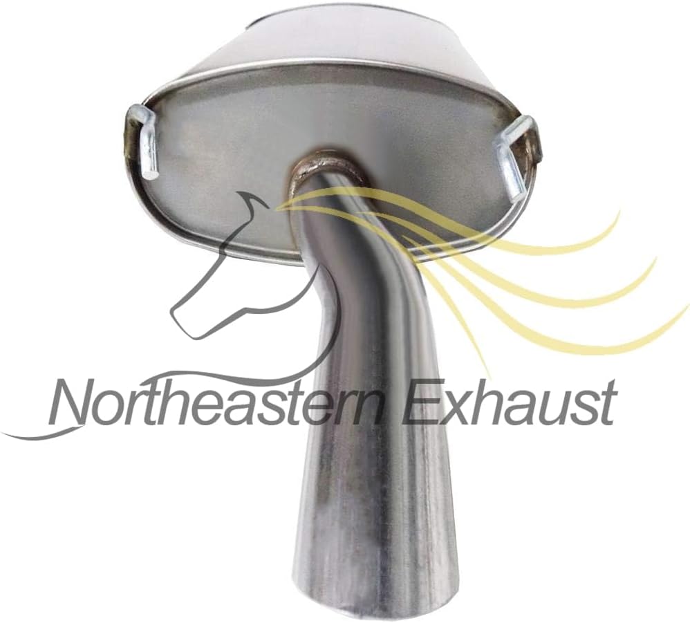 Exhaust Muffler Compatible for 2006-2011 Chevy Impala 3.5L | Stainless Steel | Northeastern Exhaust | Free Clamp and Hangers Included | Automotive Replacement Part | Direct-Fit