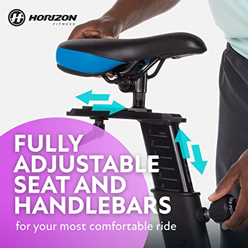 Horizon Fitness 7.0 IC Indoor Cycle Bike, Fitness & Cardio, Magnetic Resistance Cycling Bike with Bluetooth, Multi-Position Grips, 300lb Weight Capacity, Black - Thumbnail 6