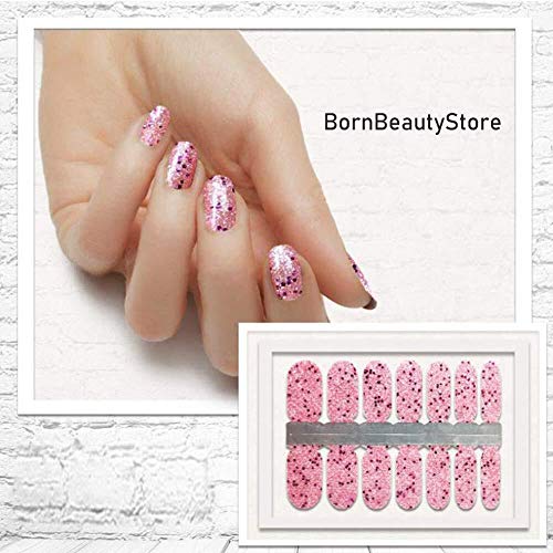 Bornbeauty 5Pcs Glitter Nail Wraps Polish Decal Strips With 1Pcs Nail File Adhesive Shine Nail Art Stickers Manicure Kits For Women Girls (2) #TOP1