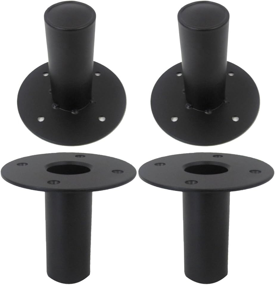 Seismic Audio - Metal-Top-Hat-4Pack - 4 Pack of Internal Top Hat Metal Speaker Pole Mounts for PA Speakers DJ Speakers