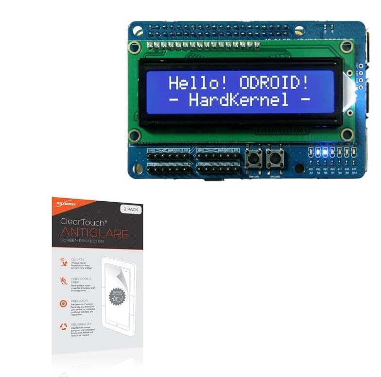 BoxWave Screen Protector Compatible with Odroid LCD+IO Shield - ClearTouch Anti-Glare (2-Pack), Anti-Fingerprint Matte Film Skin