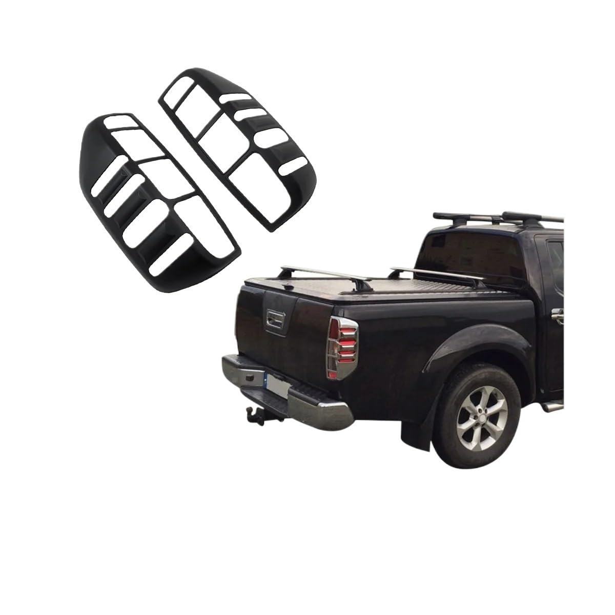 Copertura Fanale Posteriore Per Nissan Frontier Navara D40 2007-2014 - Nero, In Plastica - Foto 2