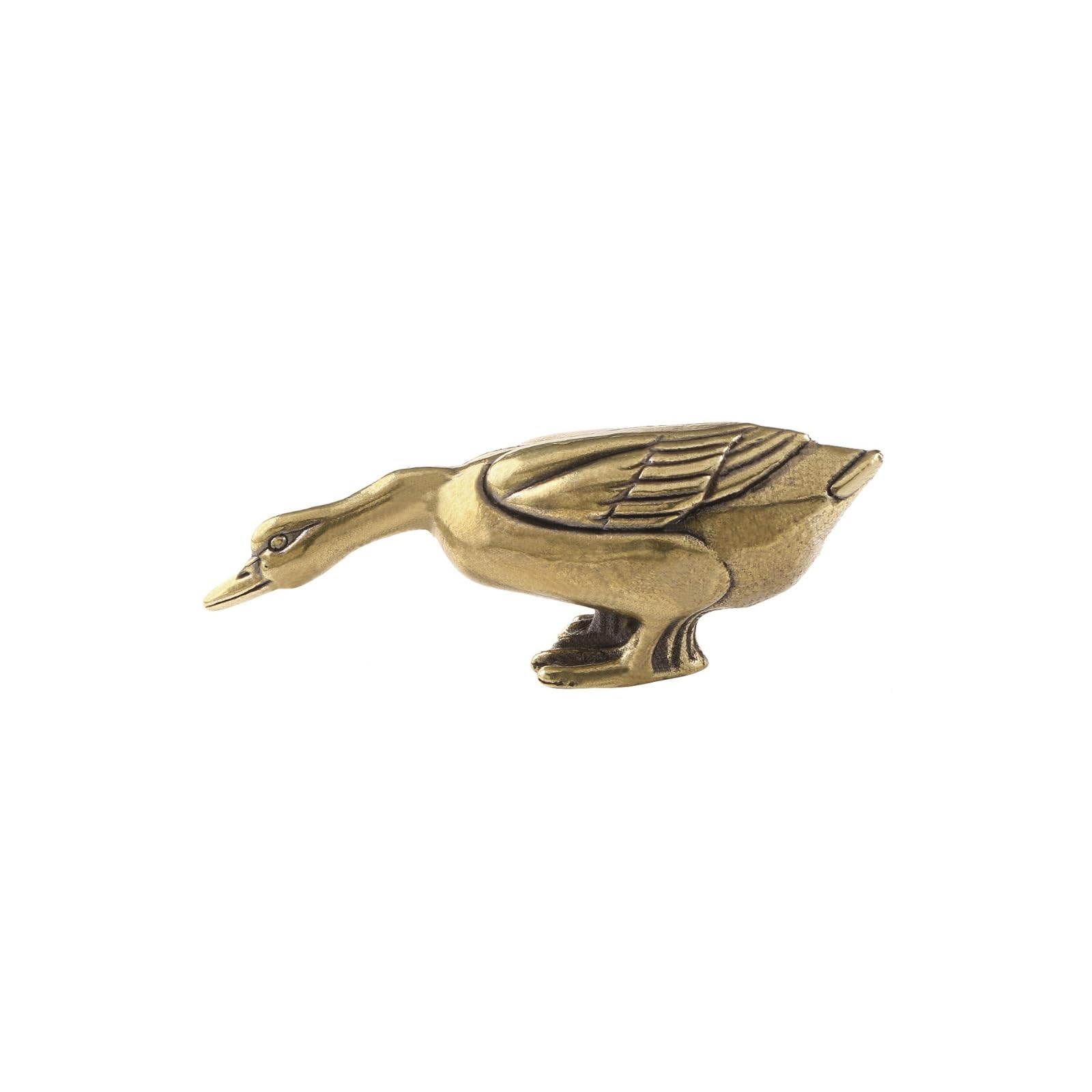 NGDFGR Brass Goose Figurines,Metal Animal Goose Statue Sculpture Desktop Ornament Home Bonsai Micro Landscape Decor Accessories