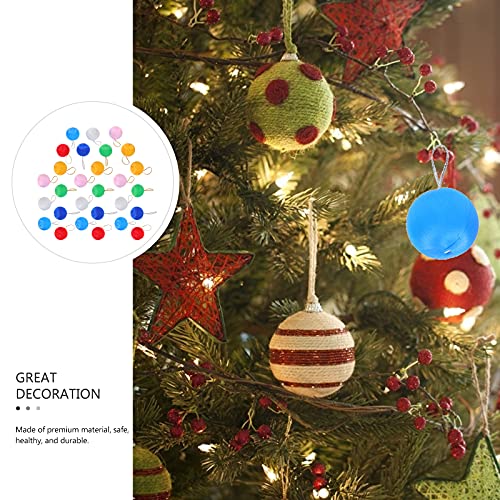 Snowglobe Ornament Christmas Decorations 60Pcs Colorful Silk Yarn Balls Christmas Tree Hanging Balls Backdrop Ornament Decoraciones Para Salas De Casa #TOP6