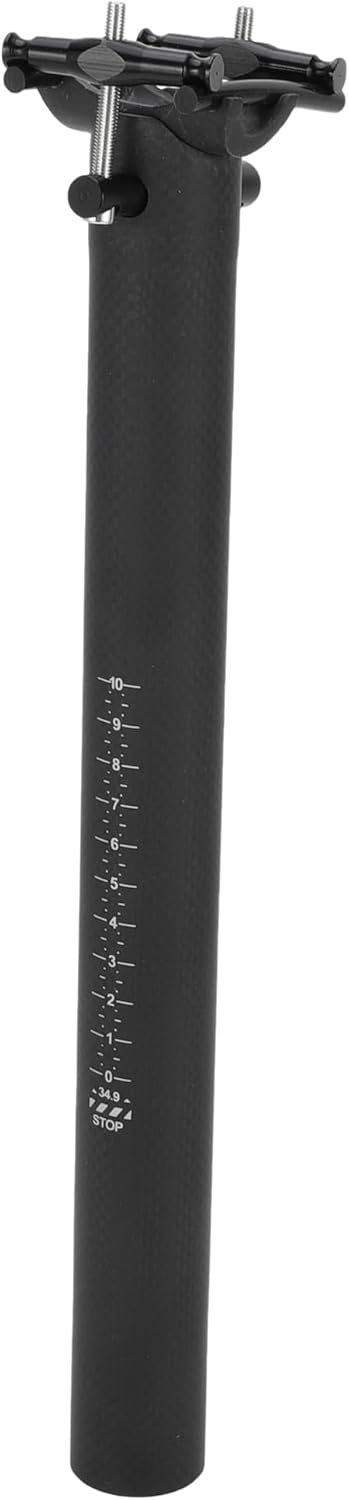 Bike Seat Posts Ultra Light Bike Saddle Post Seat Tube Matte Black 1 Pc 34.9x350mm Carbon Fiber