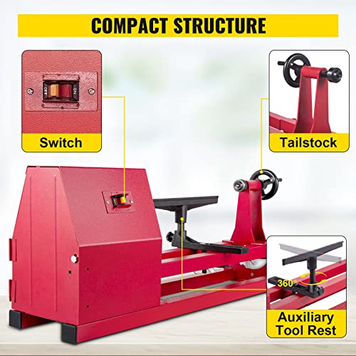 image for VEVOR Bench top Wood Lathe 14