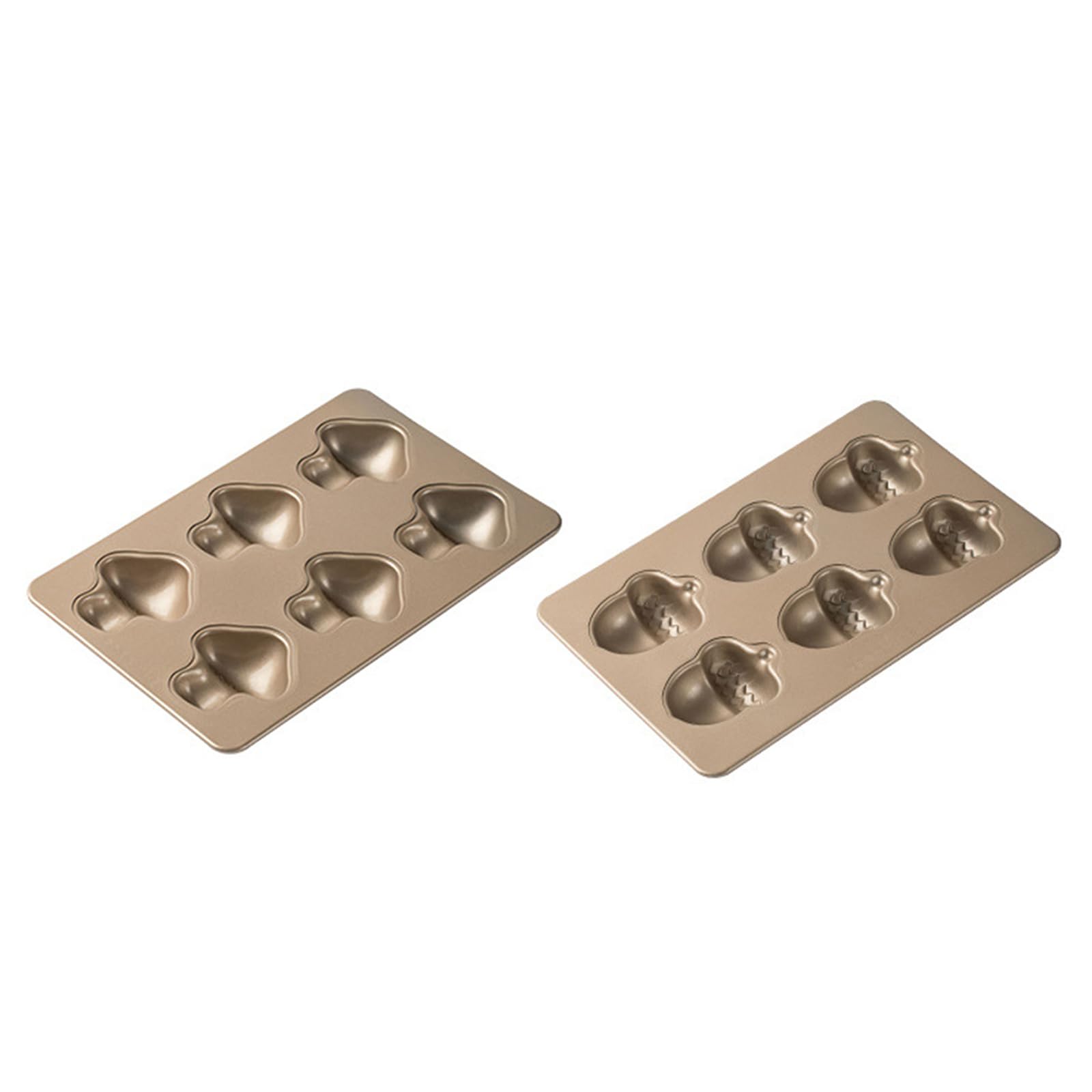 2 moldes antiadherentes para magdalenas, 6 cavidades de chocolate y galletas, acero al carbono para hornear golosinas de horno