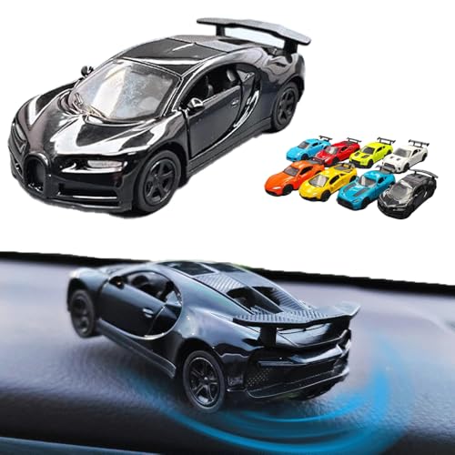 Car Dashboard Decorations - Alloy Drifting Spin Car Model, 1:64 Scale Rotating Metal Ornament, Fun & Cool Gadgets for Men, Sporty Dynamic Auto Accessories with Bobble Head-Style Design (FZ006)