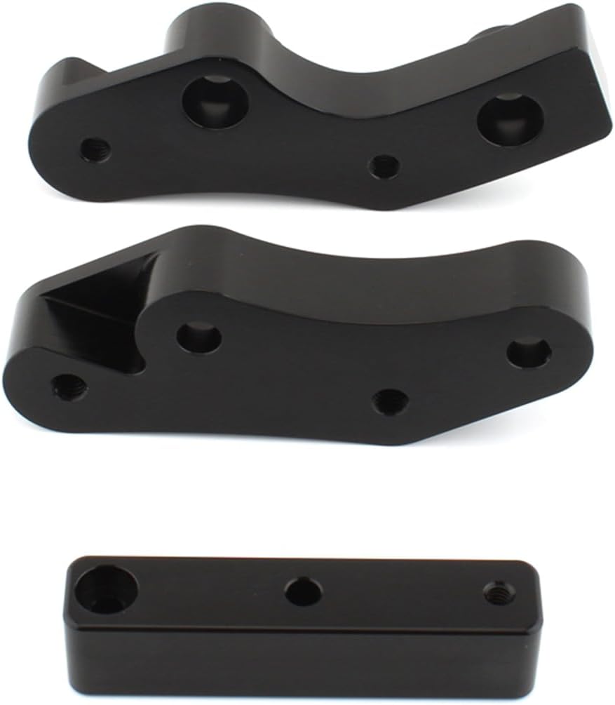 Motorcycle Front Floorboard Outward Extension Relocation Brackets Black Compatible with Harley Softail Slim Heritage 2018-2021 Fat Boy 114 Deluxe 2018-2023