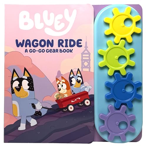 Image of Bluey - Wagon Ride a Go-Go Gear Book - A STEAM Gear Sound Book - PI Kids