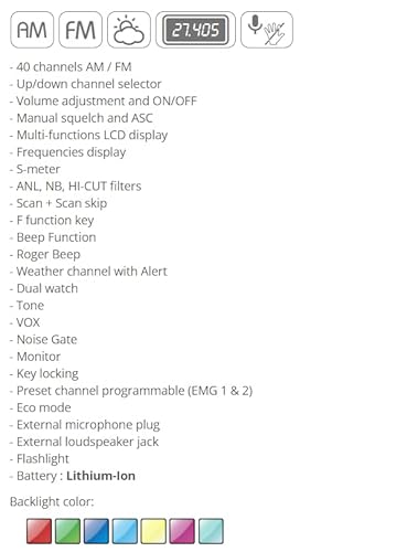President Randy Ii Fcc Approved Handheld/Vehicle Cb Radio With Am/Fm & Noaa Weather Channel & Alerts thumb #1