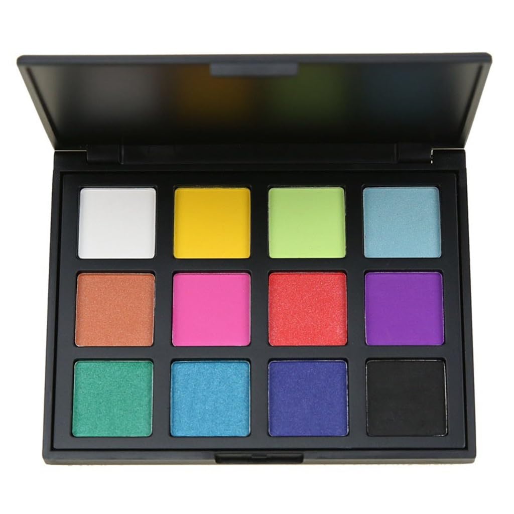 Palette ombre à paupières 12 couleurs pour débutants avec miroir intégré