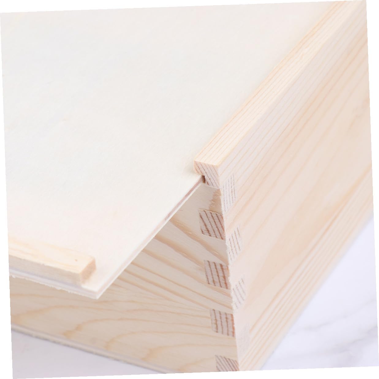Wooden Jewelry Box with Push Cover for Christmas Xmas Gift Storage image 3