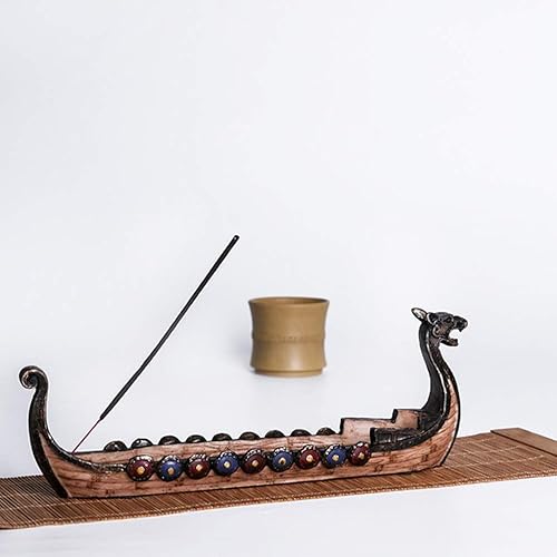 Miniatura 7 de Incienso retro chino cultura tradicional diseño dragón barco incienso palo soporte retro vikingo barcos incensario adornos coleccionables figuras