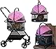 Pet Gear 3-in-1-Reisesystem, View 360 Kinderwagen verwandelt sich in Tragetasche und Sitzerhöhung mit Easy Click N Go Technologie, für kleine Hunde und Katzen, 4 Farben