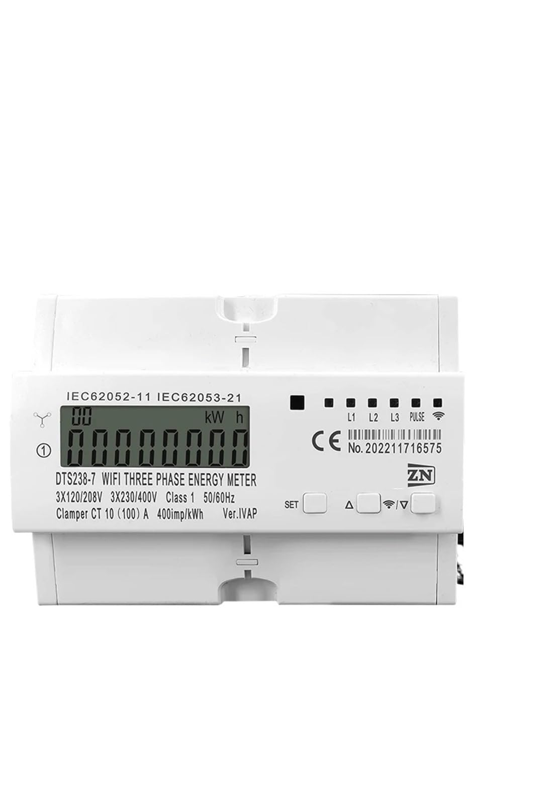 Moniteur de consommation d'énergie triphasé 100A bidirectionnel avec minuterie - 3
