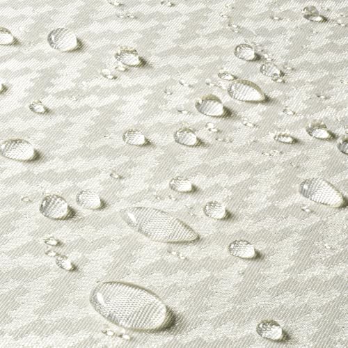 Image of Wakefit Shower Curtain 7 Feet | 14 Free Hooks | No Plastic Smell | Waterproof Bathroom Curtain | Curtain for Balcony | Machine Washable Fabric | Off-White | Height 7ft & Width 6ft | Very Premium
