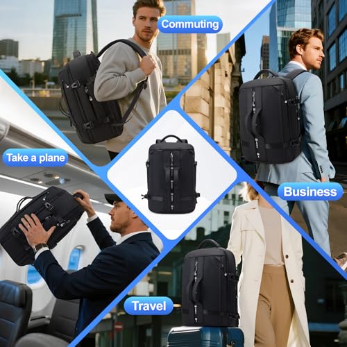 Travel Backpack,Expandable 50L Extra Large Laptop Backpack,Carry On Backpack Airline Approved Water-Resistant Business Suitcase Daypack Bag,Fits 17 Inch Laptop,Travel Gifts for Men Women3