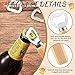 50 Pcs Wood Wine Bottle Opener Stainless Steel Bottle Opener Wood Handheld Heavy Duty Bartender Cider Engraved Gift Set for Kitchen Wedding Party Bar Home Restaurant