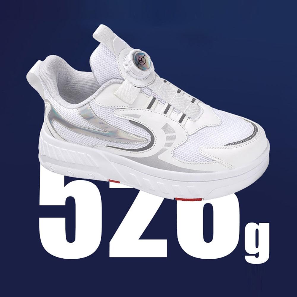 Dziecięce buty z kółkami, Skateboard buty z kółkami, 2-w-1 wielofunkcyjne 2-kołowe rolki dla dzieci i dorosłych, Skateboard buty,Pink-33 EU