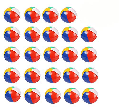 Inflatable Beach Balls (24 Pack), 10" Rainbow Beach Balls Pool Party Balls Bulk Beach Balls Toys for Pool Party Favors Summer Water Toys for Kids.