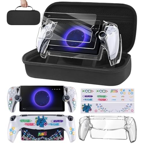 Tragetasche für Playstation Portal Remote Player für PS5-Konsole, Hartschalen-Reisekoffer und Zubehör für PS Portal, stoßfest, sturzsicher und kollisionssicher