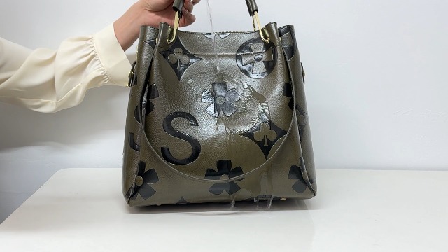 Bolso grande con asa superior de cuero vegano Travistar para mujer miniatura 7
