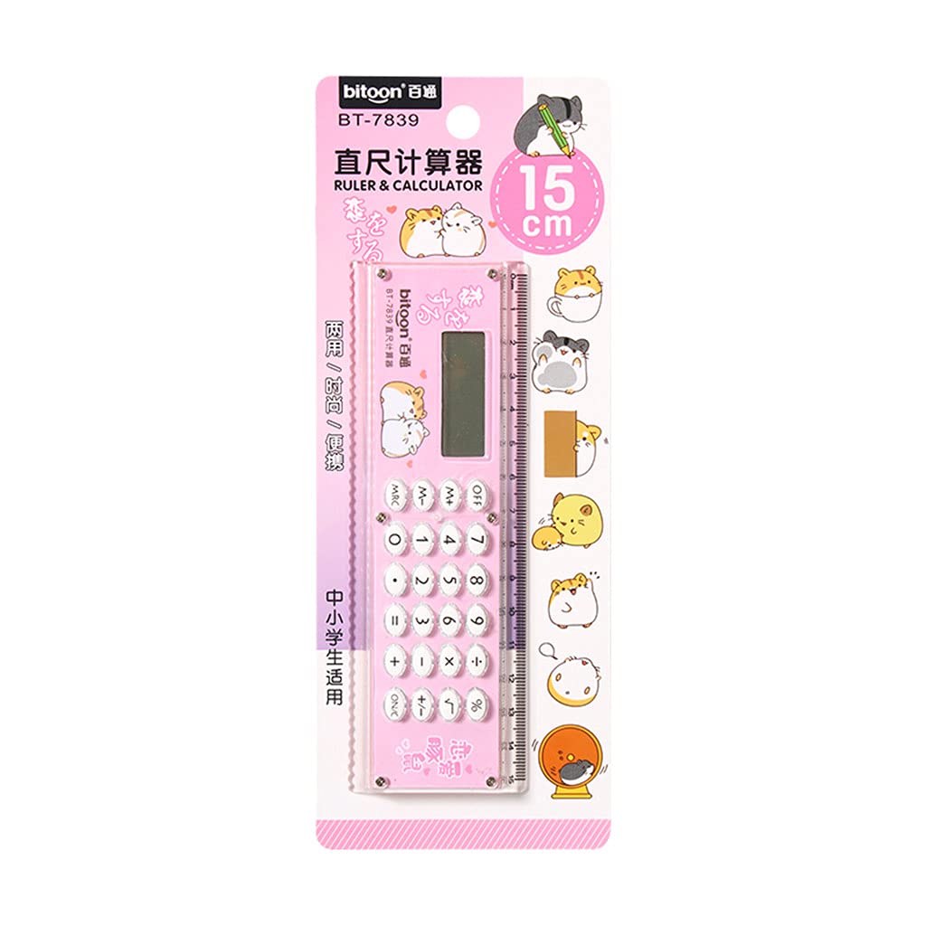 Righello portatile con display a LED a 8 cifre, 1 cella alimentata per calcolatrice intelligente, righello tascabile