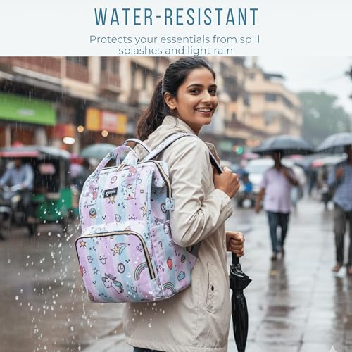 Image of MAMMA Diaper Bag for Mothers for Travel, Baby Bag for Mother Travel, Hospital Bag for Delivery Women, Baby Diaper Bag for Mom, 12 Pockets Diaper Bags for Mothers with 9 Months Warranty