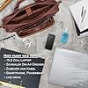 ROYALZ 'Chicago' Sac à Bandoulière en Cuir pour Ordinateur Portable 15,6 Pouces pour Homme Sac Messenger Grand Porte-Documents Sac à Main Business Vintage, Couleur:Marron Cognac Roma #3