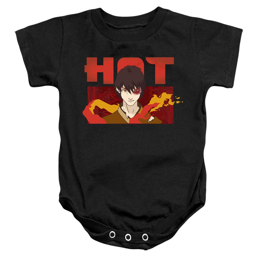 LOGOVISION Avatar The Last Airbender Hot Zuko Unisex Infant Snap Suit for Baby, Black, 18 Months