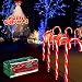 Christmas Candy Cane Pathway Marker Lights,LED Yard Lawn Pathway Markers Outdoor Candy Pathway Markers Christmas Indoor/Outdoor Decoration Lights UL588 Certified,18ft Length (Orange)