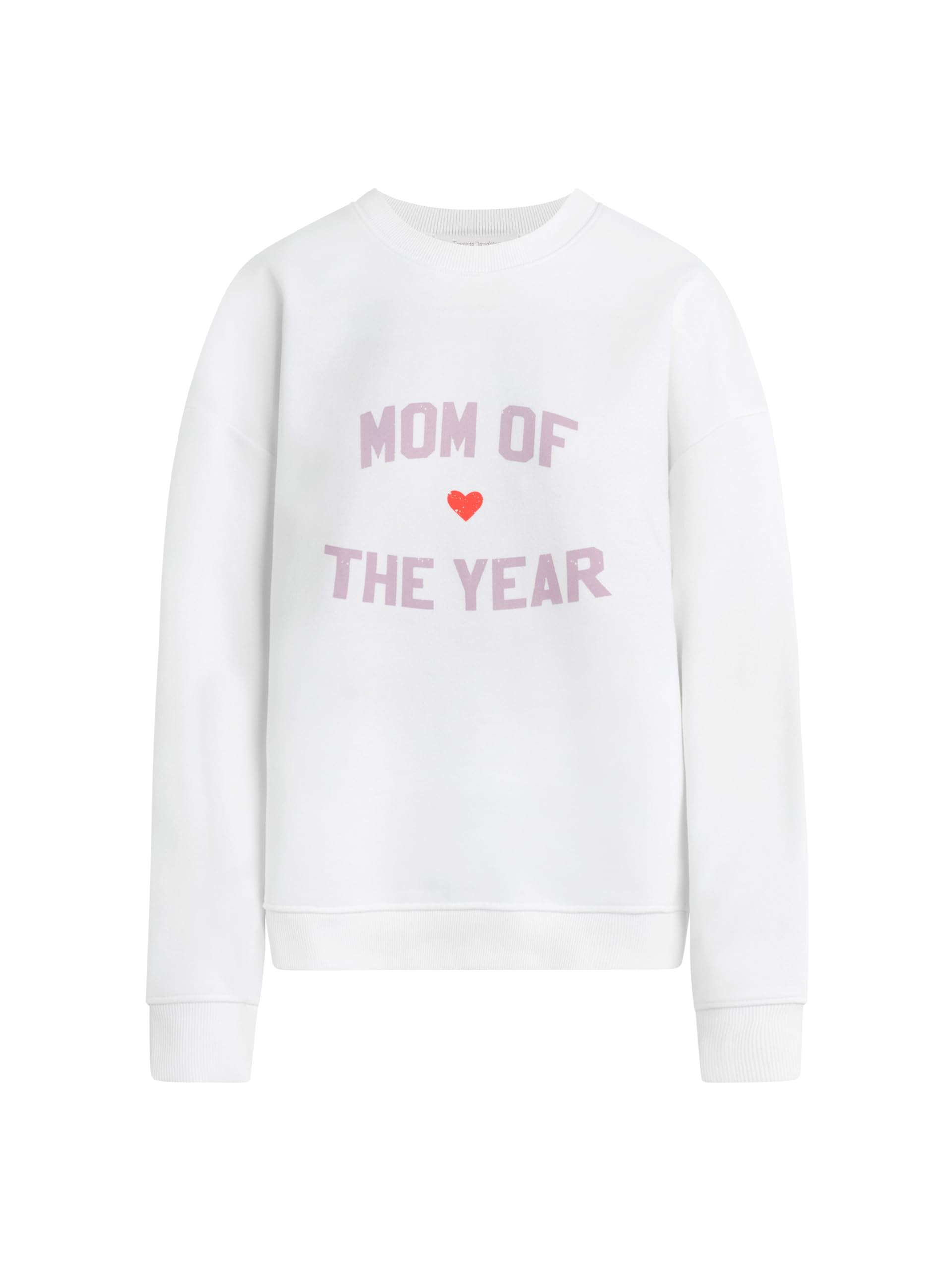 Favorite Daughter Womens Mom of The Year Sweatshirt, Off-White,
