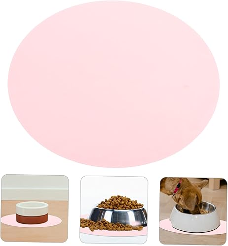 Miniatura 7 de Mantel individual redondo de silicona impermeable para perros y gatos, con aislamiento térmico, antideslizante, para alimentación de mascotas, color